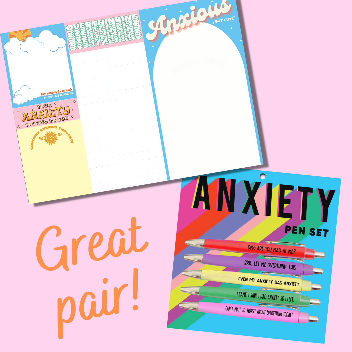 Anxiety Notepad (funny, gift,) FUN CLUB
