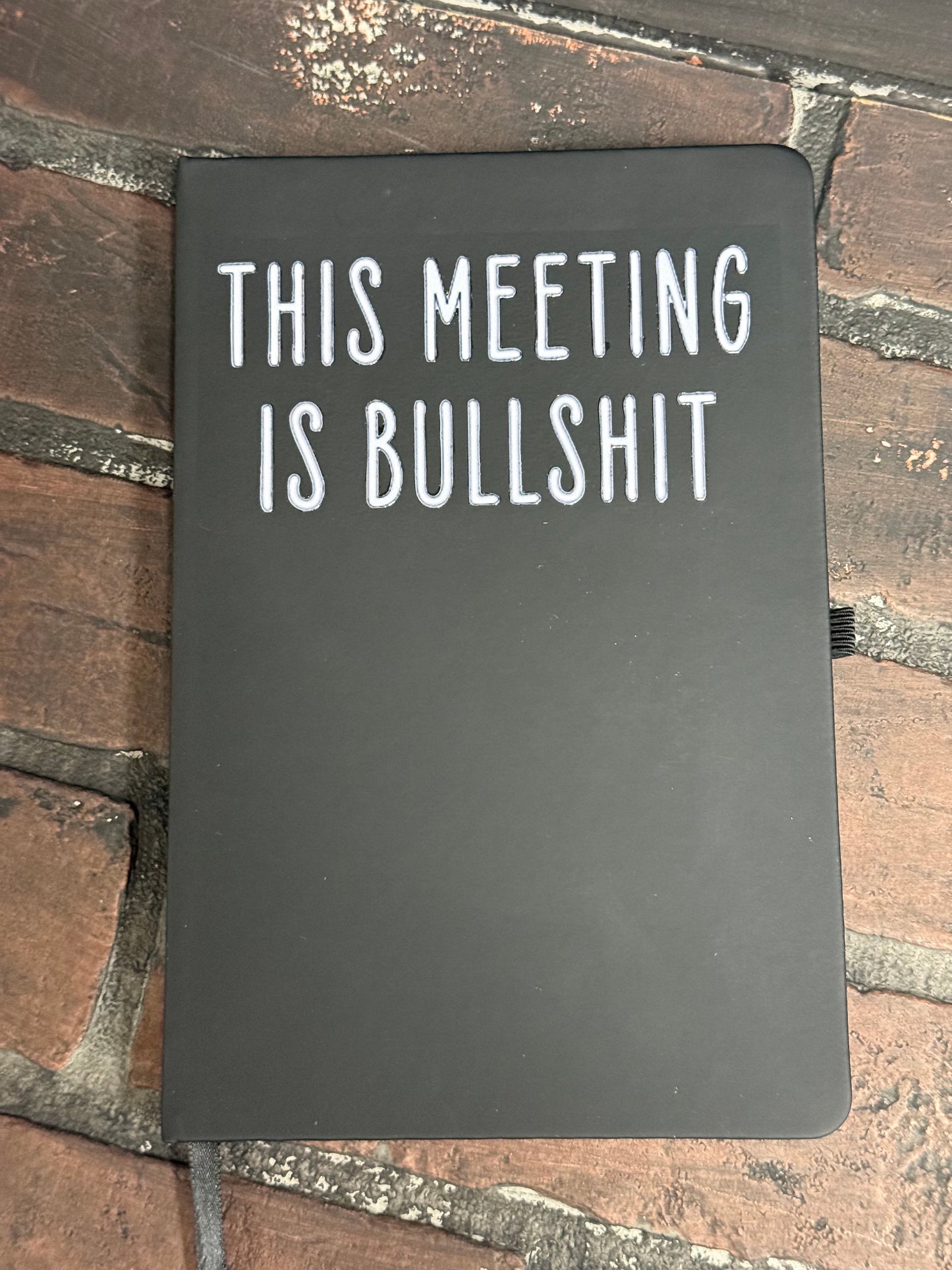 This Meeting is Bullshit, People I want to punch in the face chapter 1, or Shit I need to Google, Black Lined Journal Three Black Cats