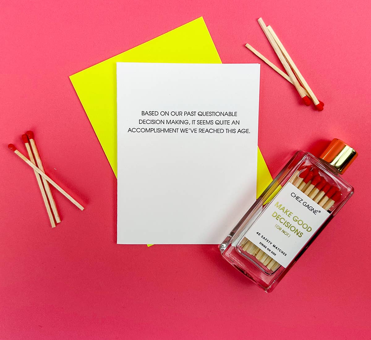 Questionable Decision Making Letterpress Greeting Card Chez Gagné