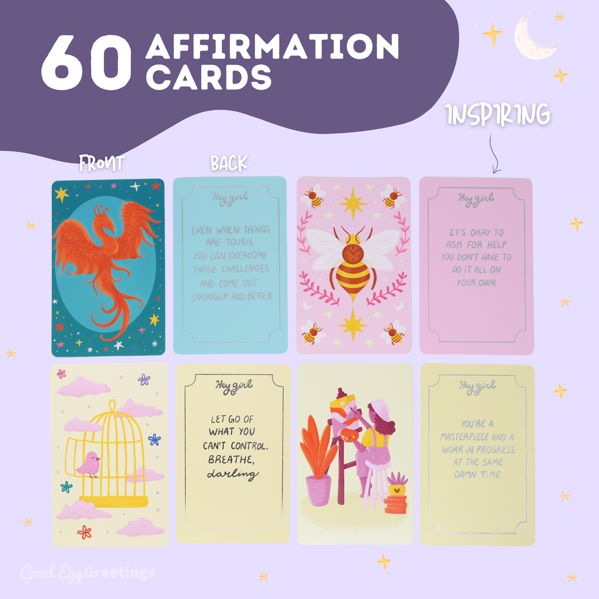 Hey Girl 60 Sassy Affirmation Cards for Empowering Women Sleazy Greetings