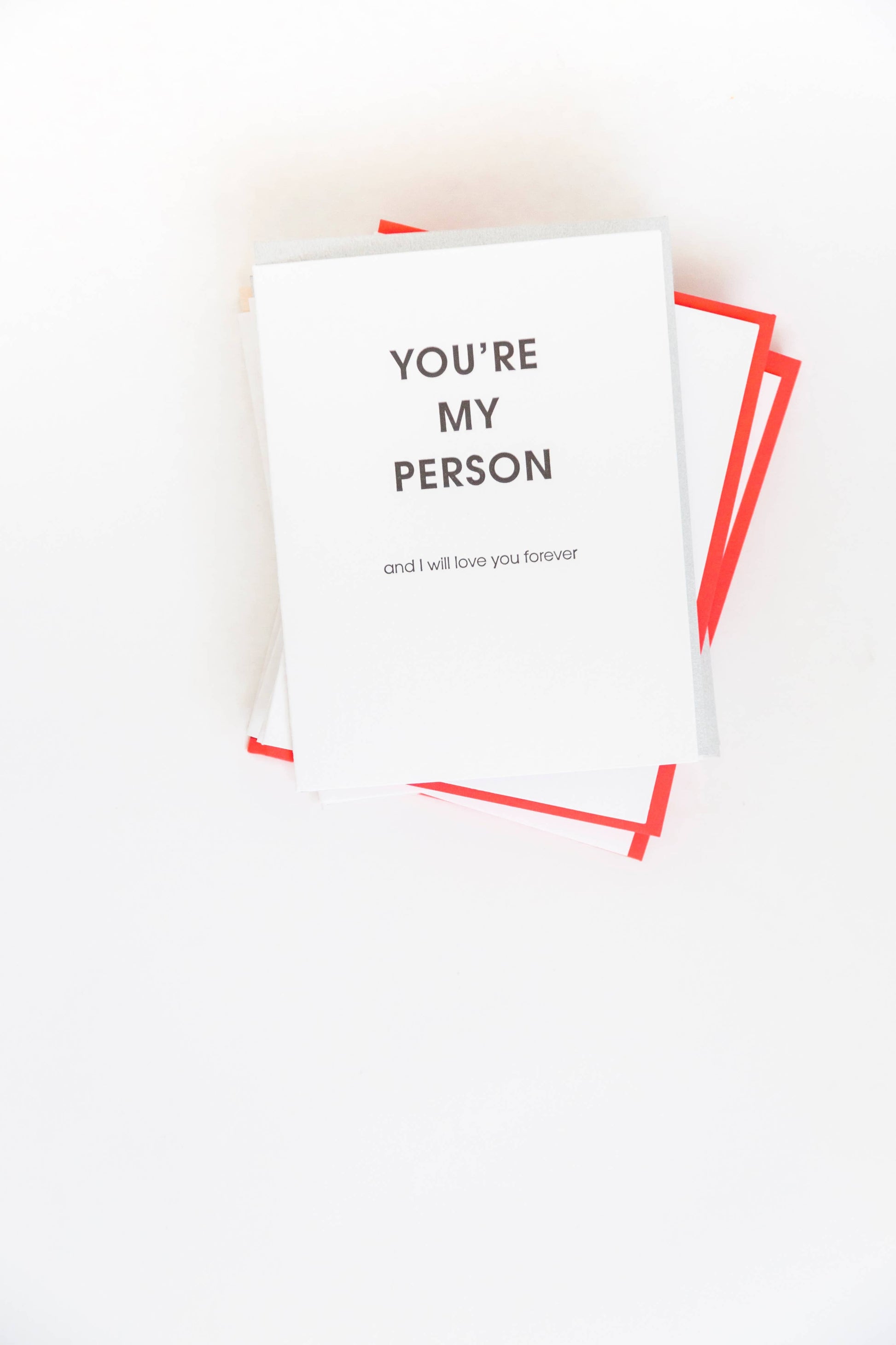 You're My Person Letterpress Greeting Card Chez Gagné