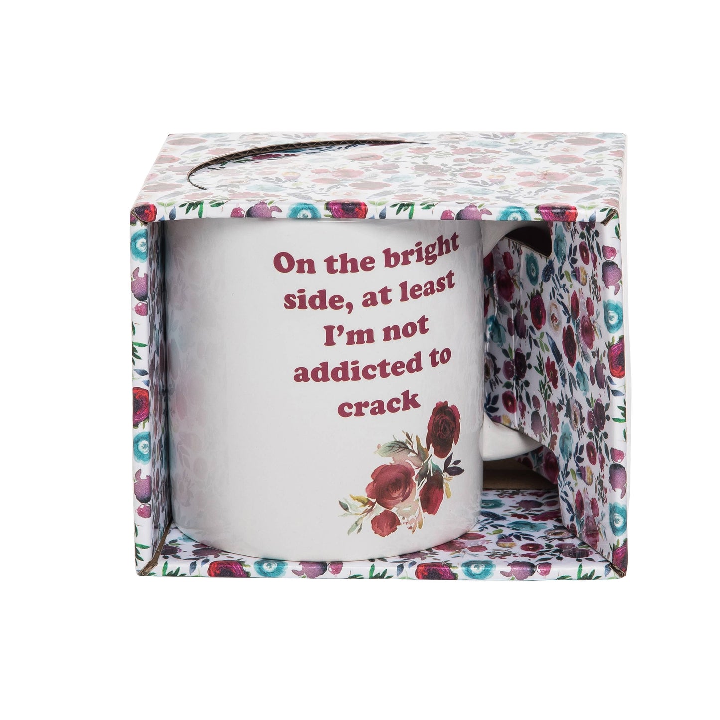 SALE Ceramic White Addicted to Crack Coffee Mug Totalee Gift