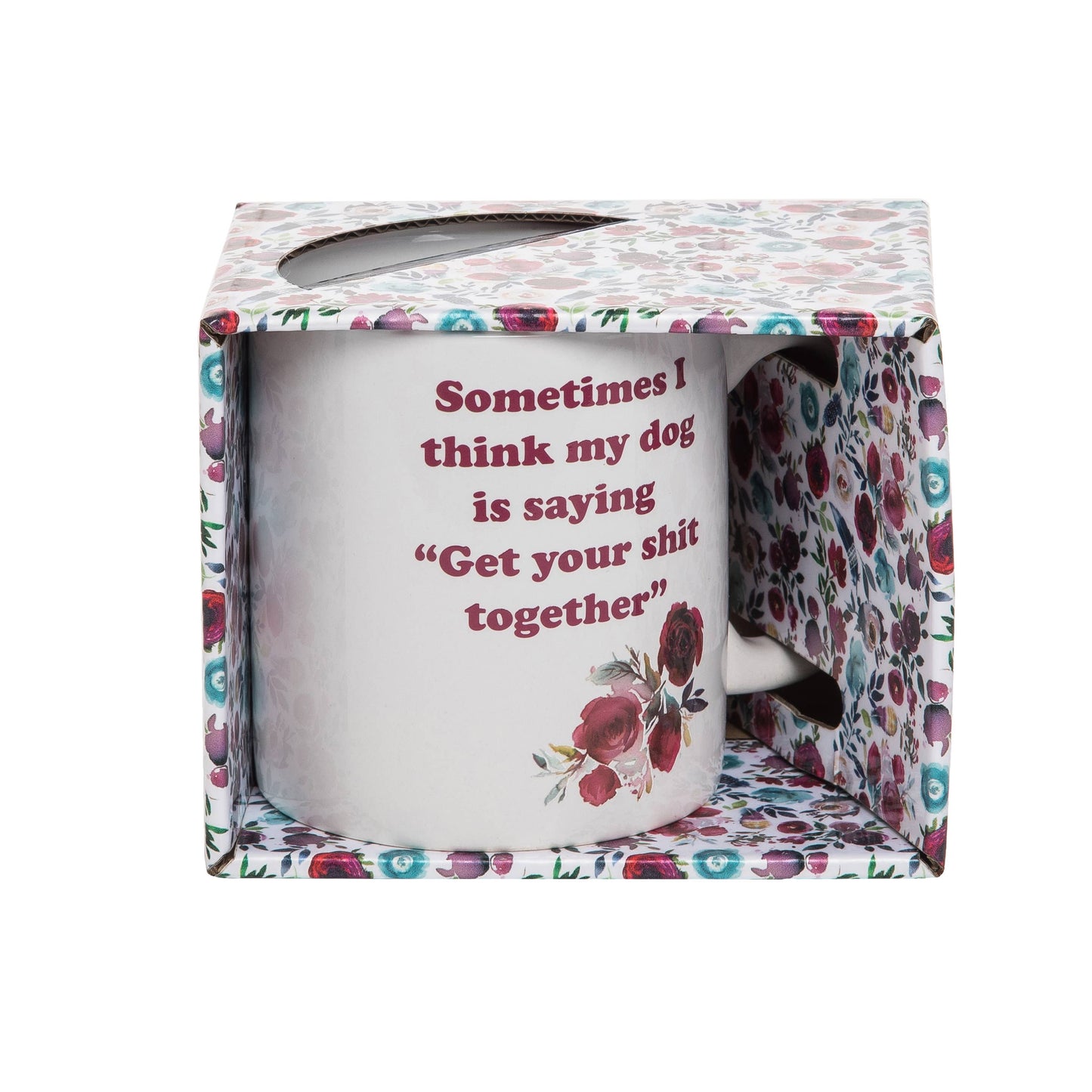 SALE Ceramic White Dog is Saying Coffee Mug Totalee Gift