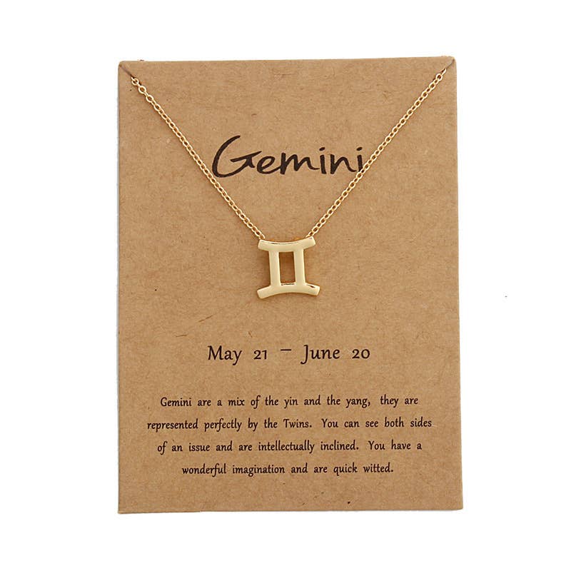 Dainty Zodiac Gold Necklace