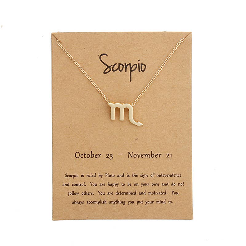 Dainty Zodiac Gold Necklace