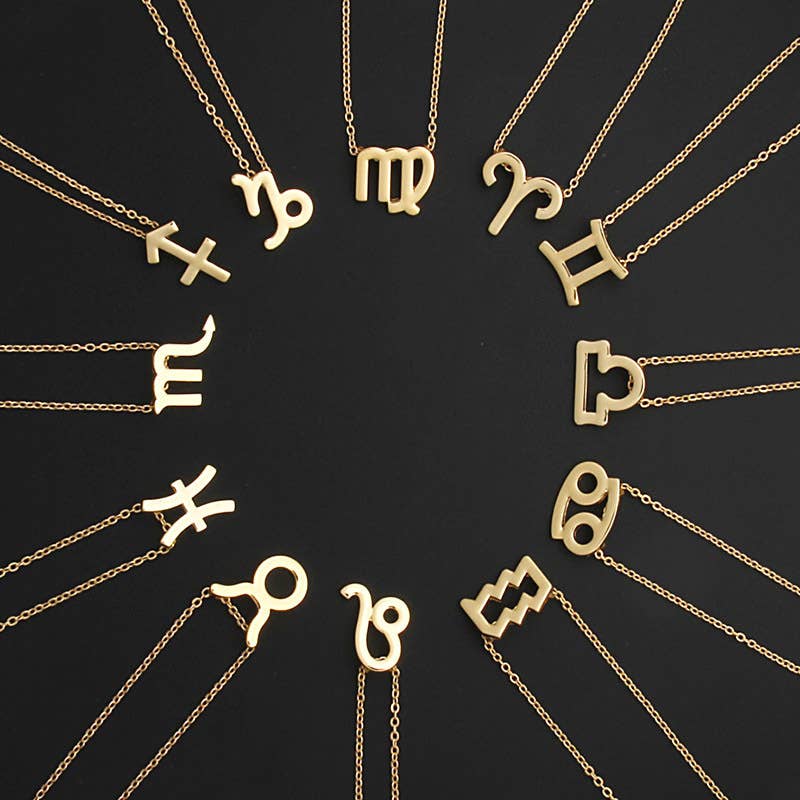 Dainty Zodiac Gold Necklace