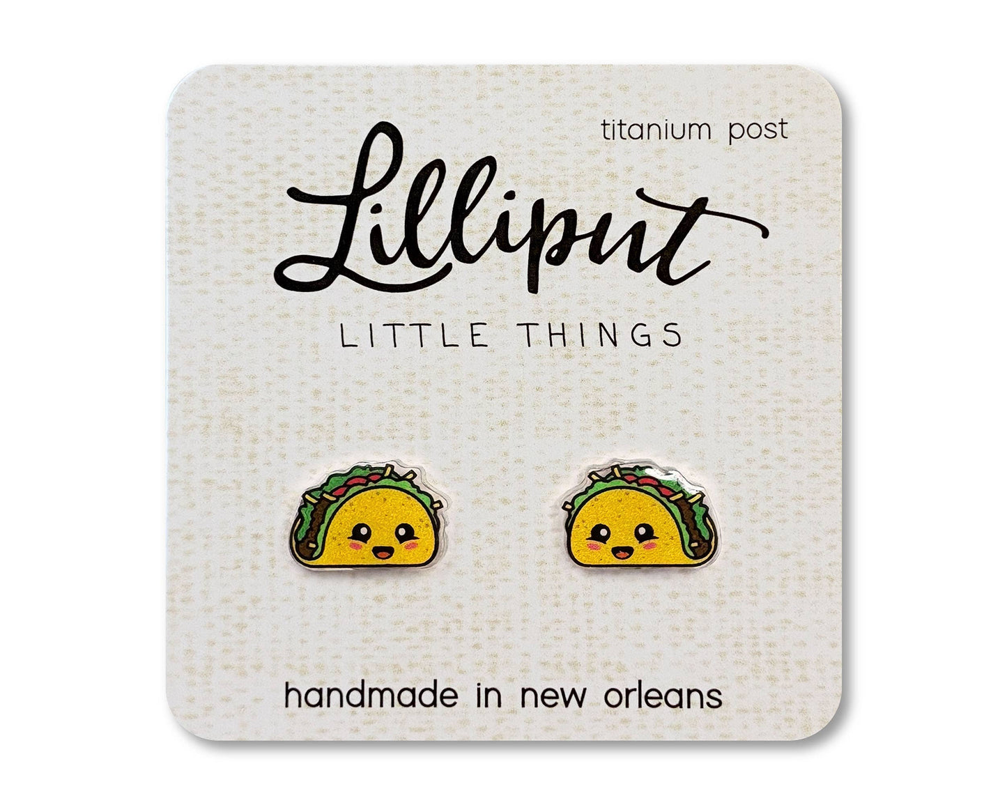 NEW Kawaii Taco Earrings Lilliput Little Things