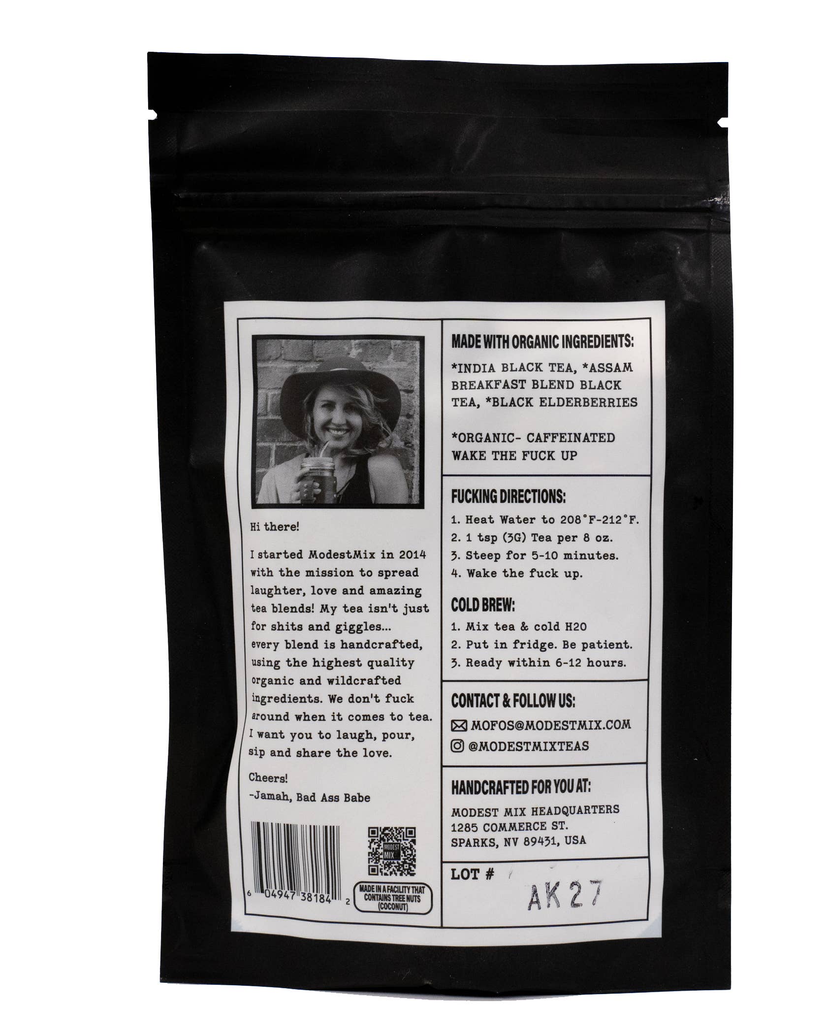 Wake the Fuck Up: bold caffeinated loose leaf tea blend ModestMix Teas