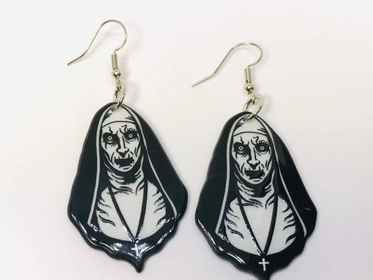 Acrylic Goth Earrings, Wicked Nun Earrings SimpleNGreat
