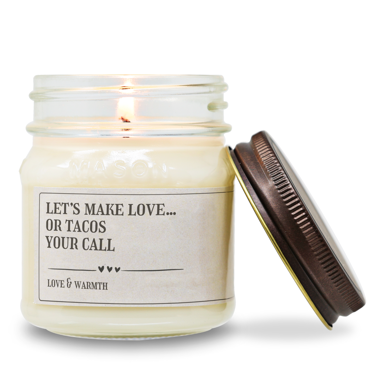 Love Or Tacos - Funny Candle