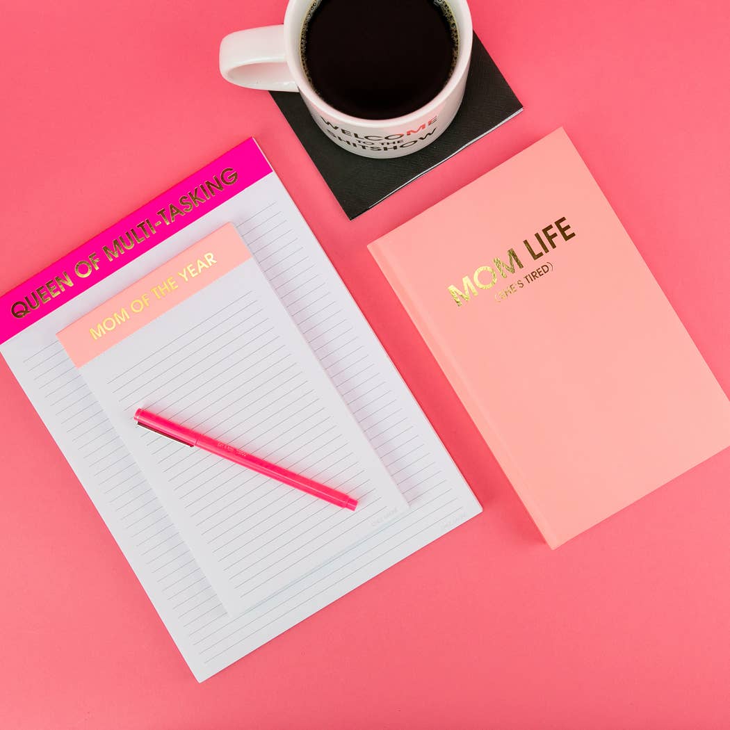 Mom of The Year - Lined Notepad - Perforated Sheets - Pink Chez Gagné
