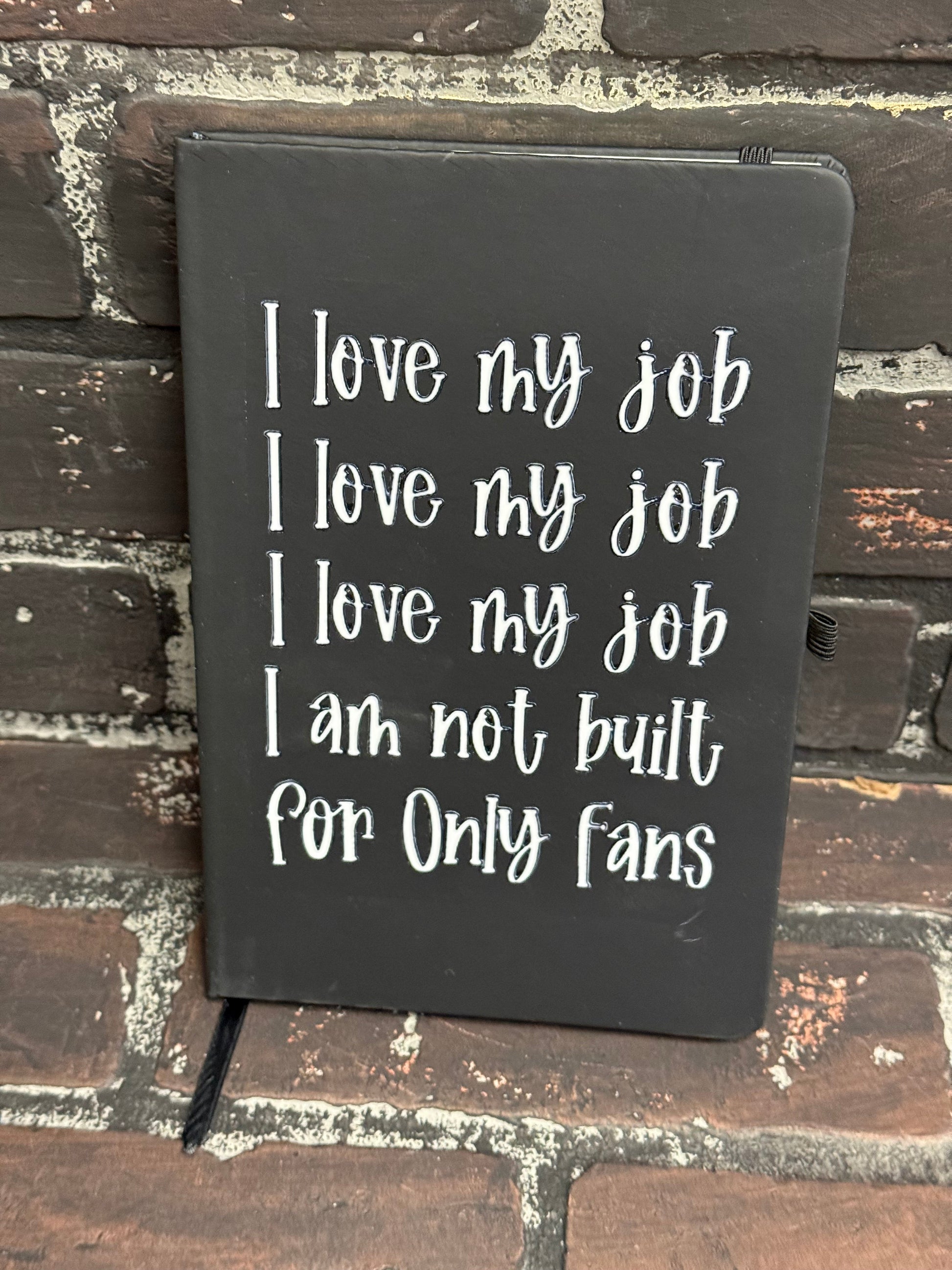 I love my job…, Black Lined Journal Three Black Cats