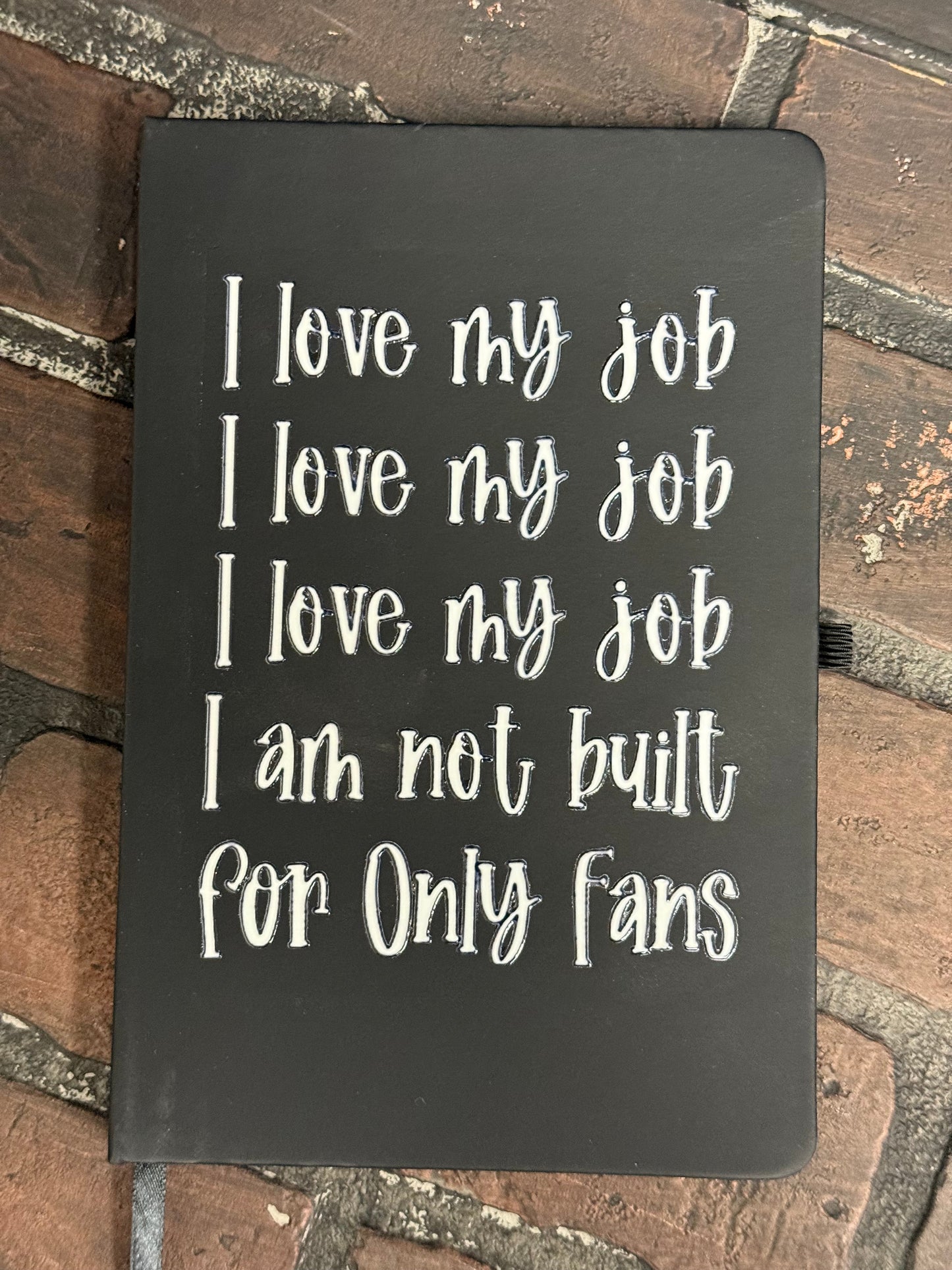 I love my job…, Black Lined Journal Three Black Cats