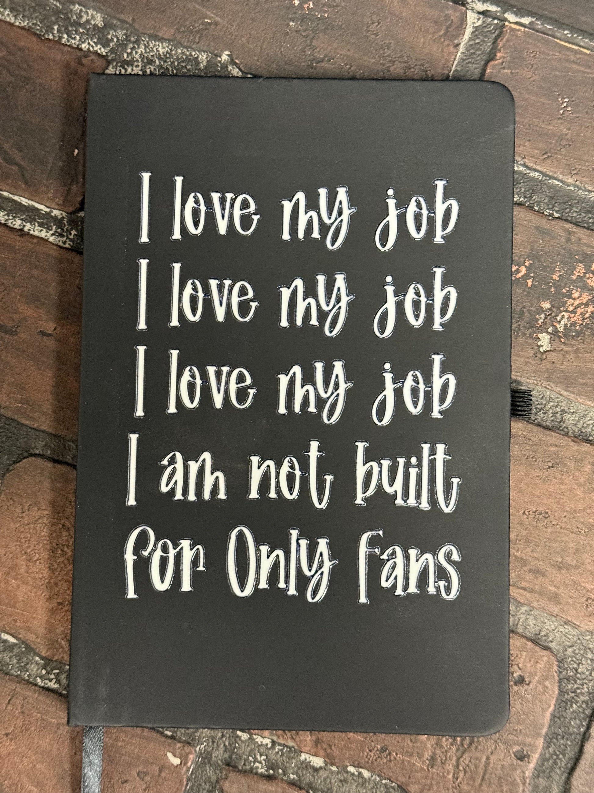 I love my job…, Black Lined Journal Three Black Cats