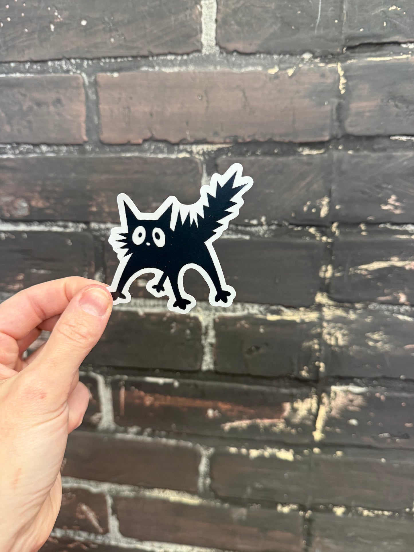 Black Cat 3" Sticker