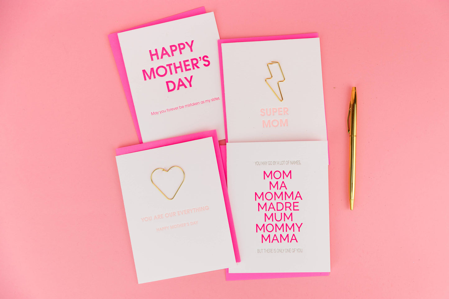 Happy Mother's Day Mistaken Sister Letterpress Greeting Card Chez Gagné