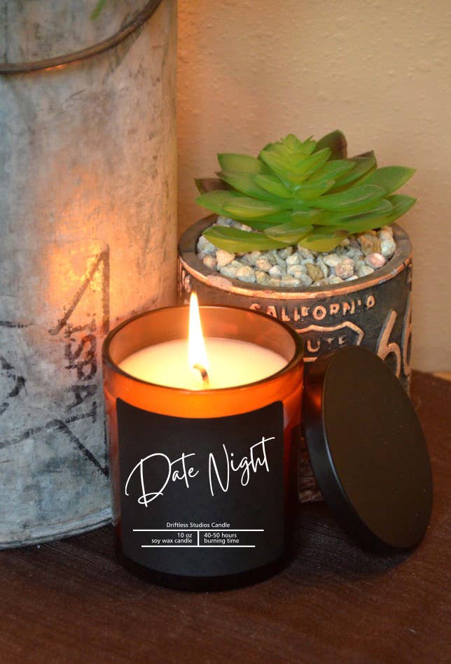 Date Night Soy Wax Valentines Day Candle - 10 oz