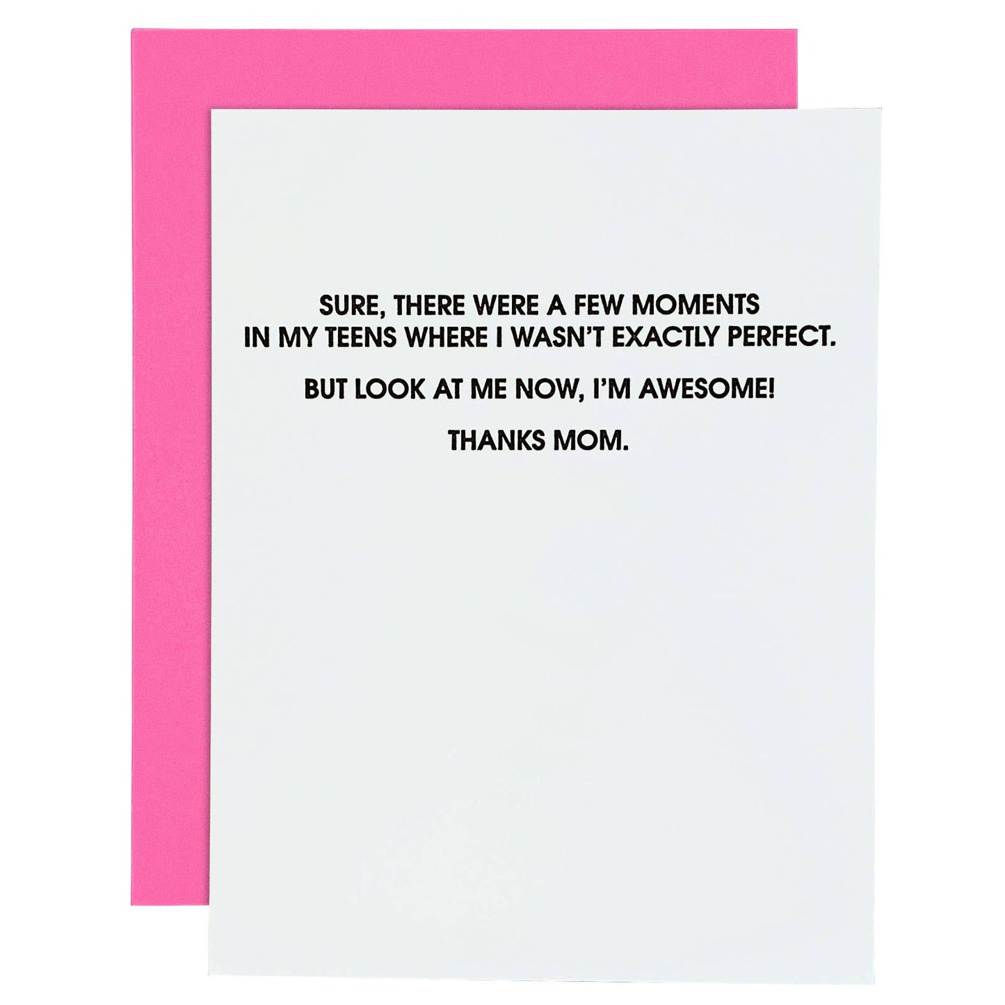 I'm Awesome, Mom - Mother's Day Letterpress Greeting Card Chez Gagné