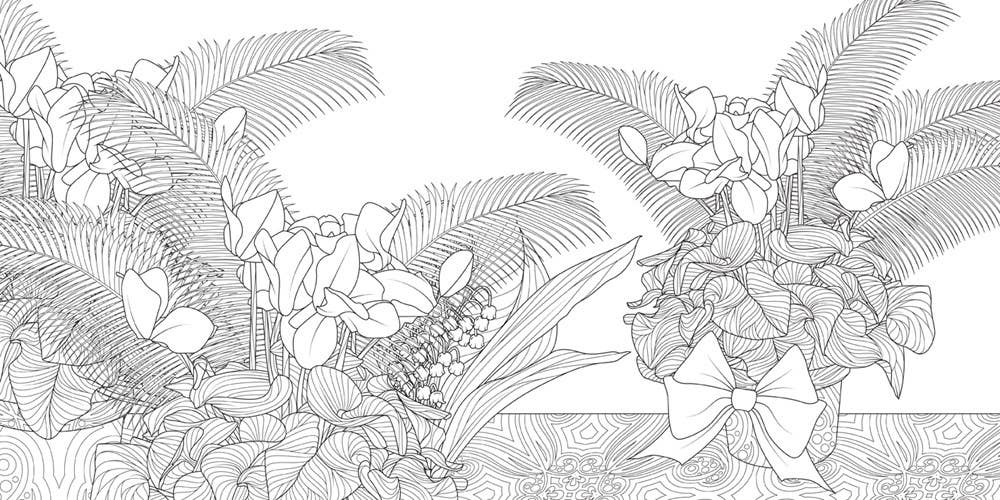 Wonderful Gardens: A Floral Adventure Coloring Book