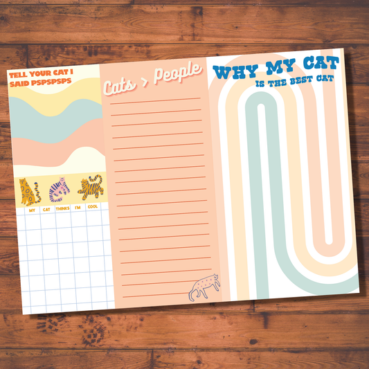 Cat Lovers Notepad FUN CLUB