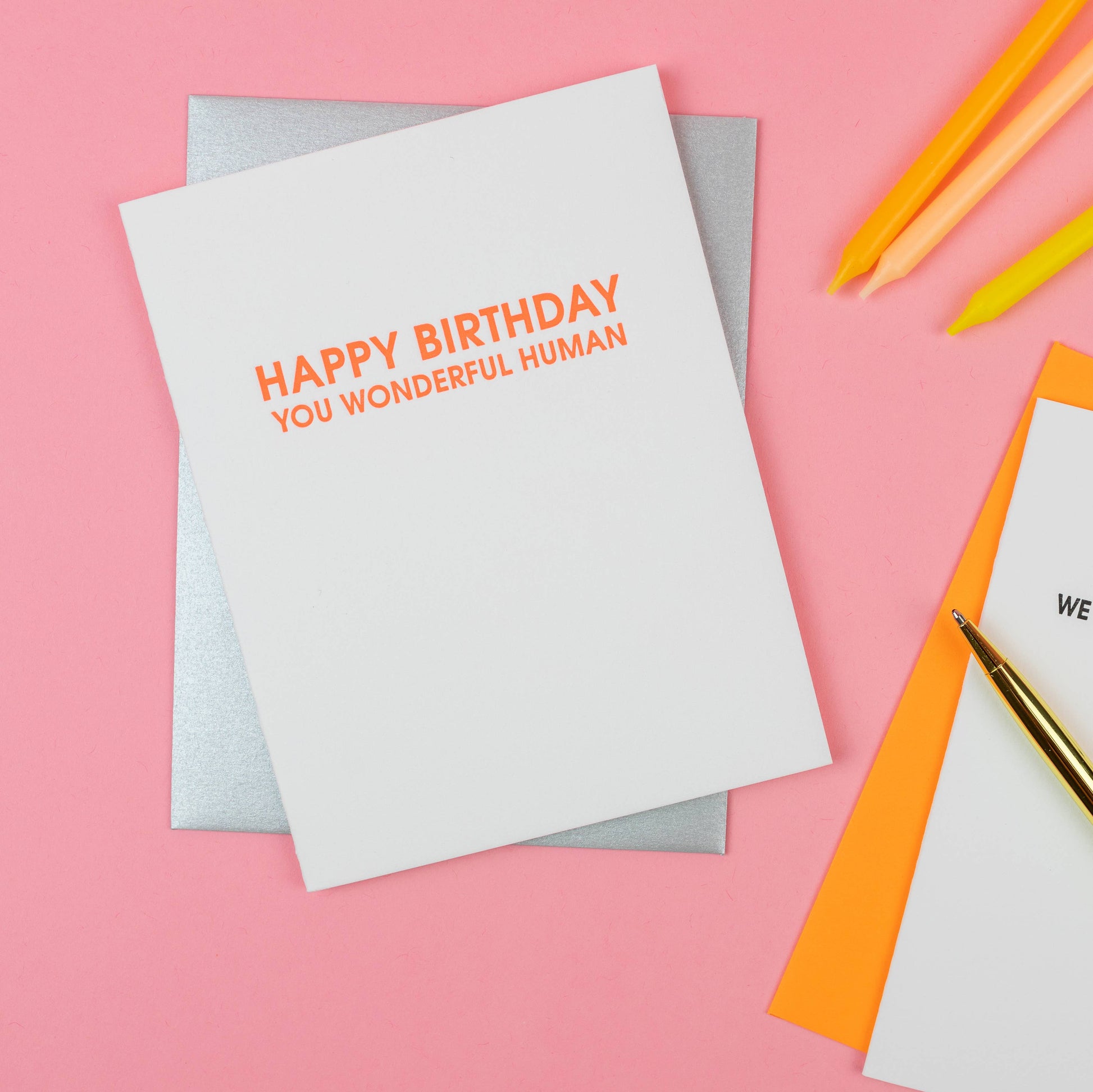 Wonderful Human Birthday Letterpress Birthday Greeting Card Chez Gagné
