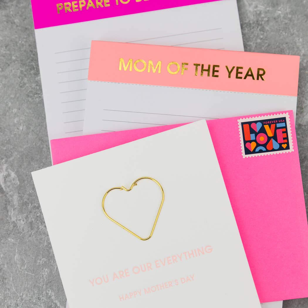 Mom of The Year - Lined Notepad - Perforated Sheets - Pink Chez Gagné