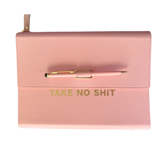 Take No Shit Vegan Leather Journal Planner (gifts, journals) FUN CLUB