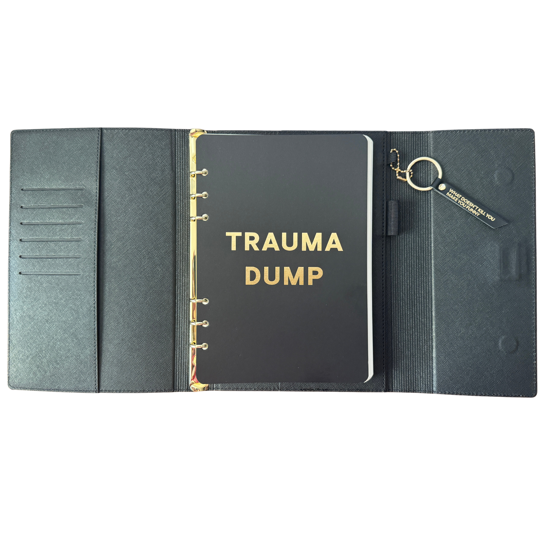 Trauma Dump Vegan Leather Journal Folio (gifts, journals) FUN CLUB