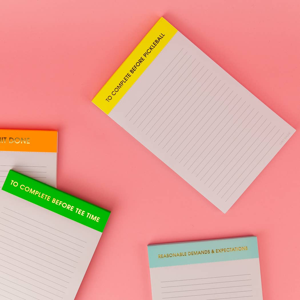 Reasonable Demands and Expectations - Lined Notepad - Perforated Sheets - Light Blue Chez Gagné