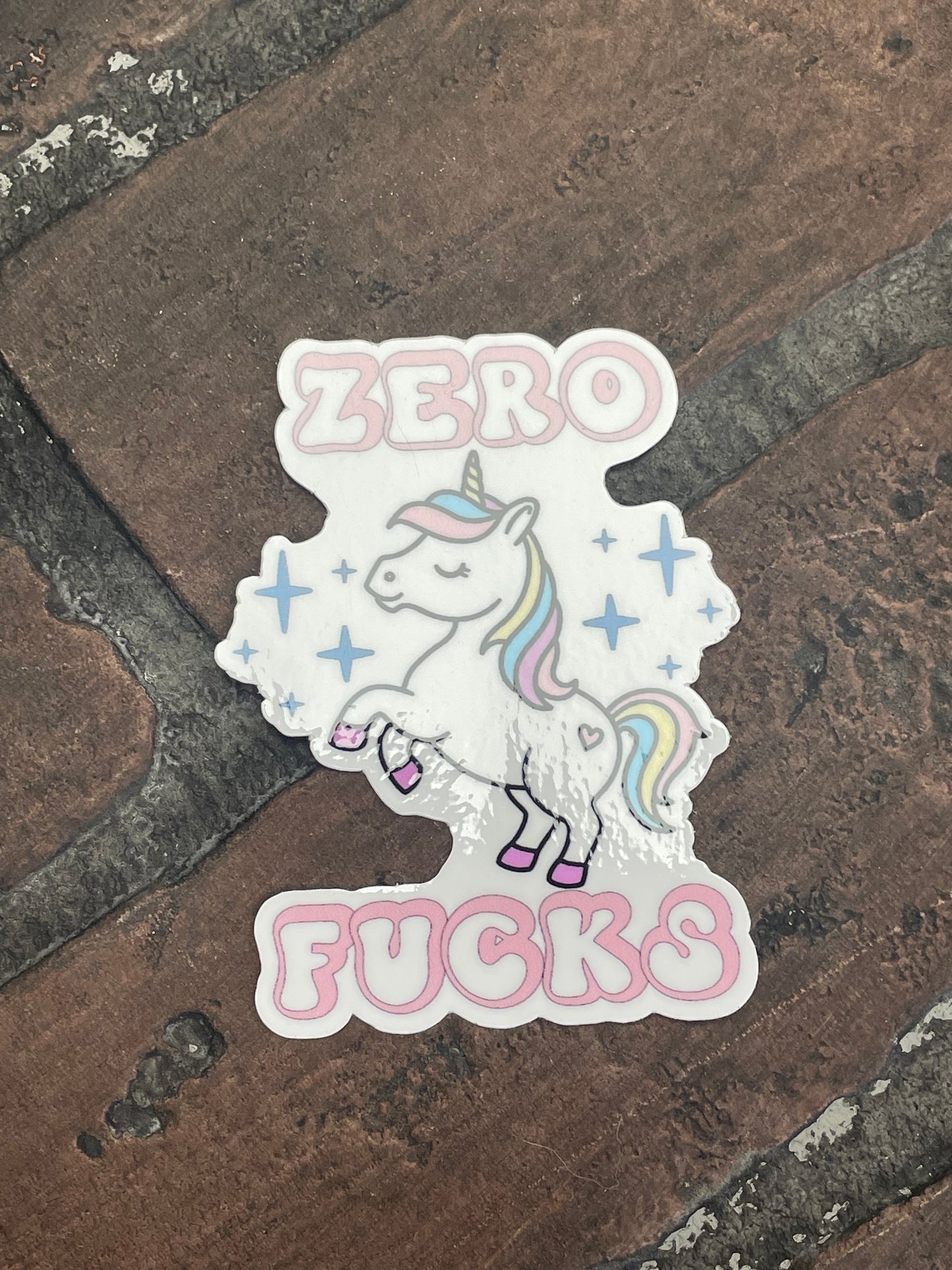 Zero Fucks, 3”  Sticker