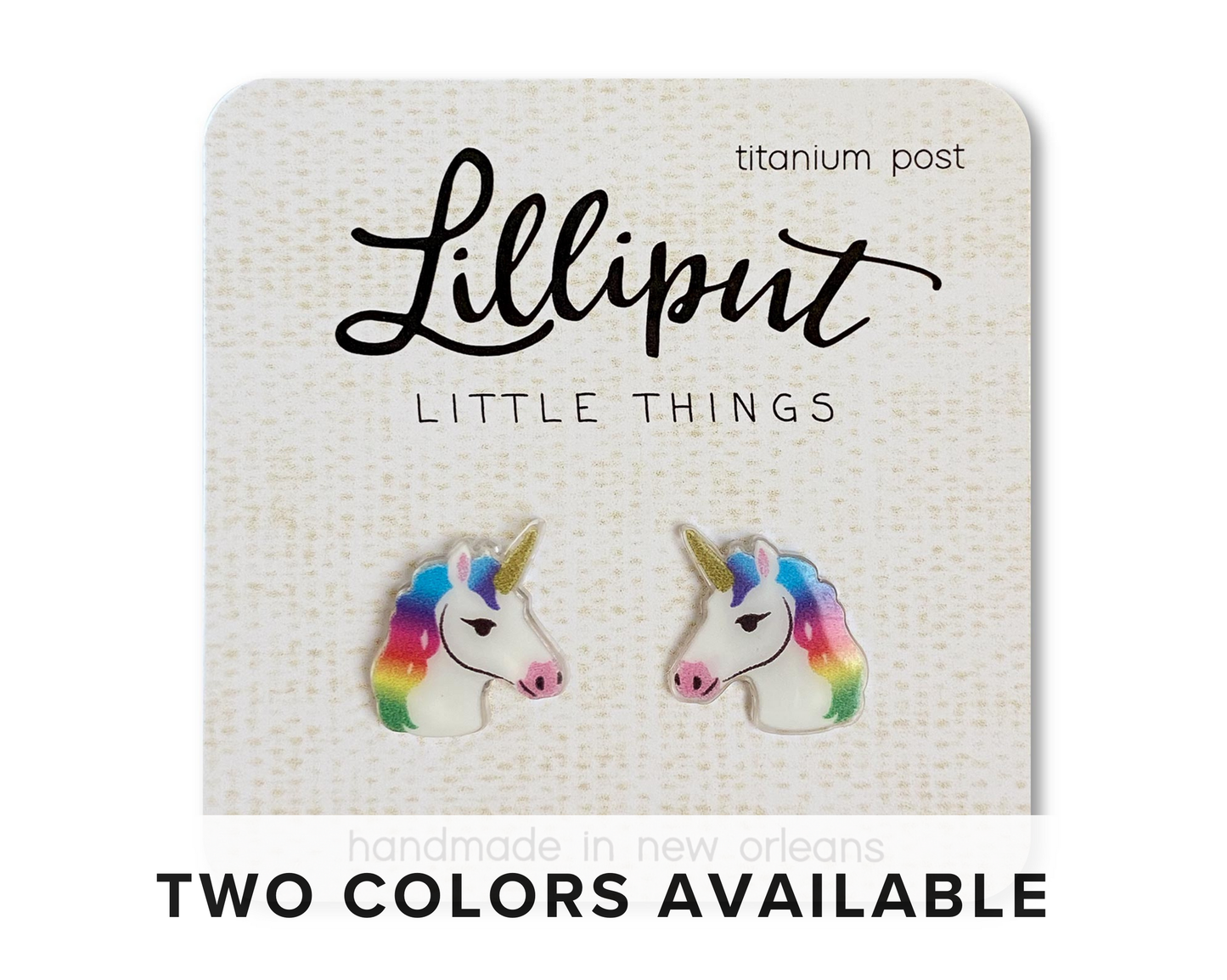 Rainbow Unicorn Earrings: Pink Lilliput Little Things