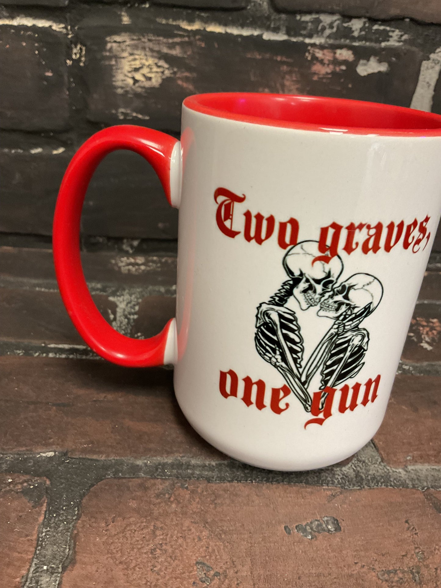 Two Graves one gun Taylor Swift, Double sided 15oz dishwasher safe Coffee Mug Three Black Cats