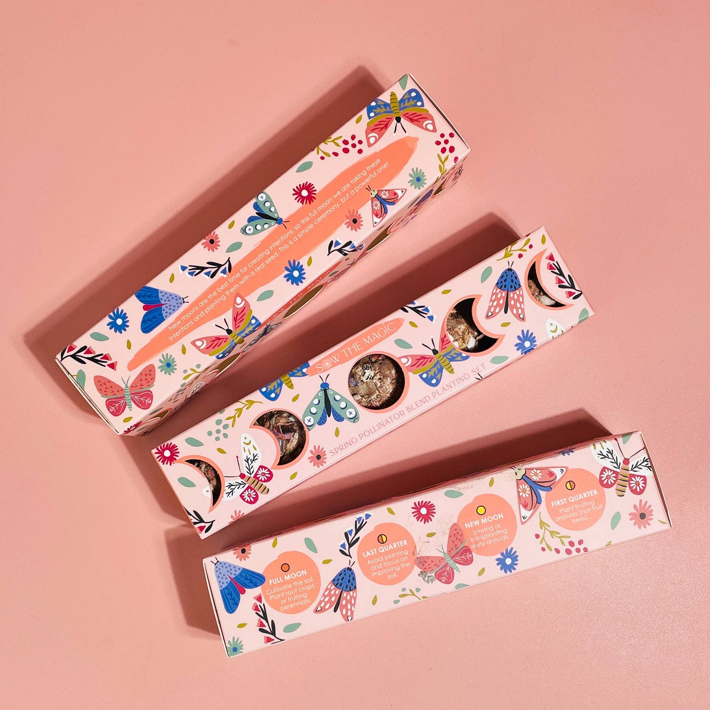 Moon Phase Spring Pollinator Seed Ball Planting Set Sow the Magic