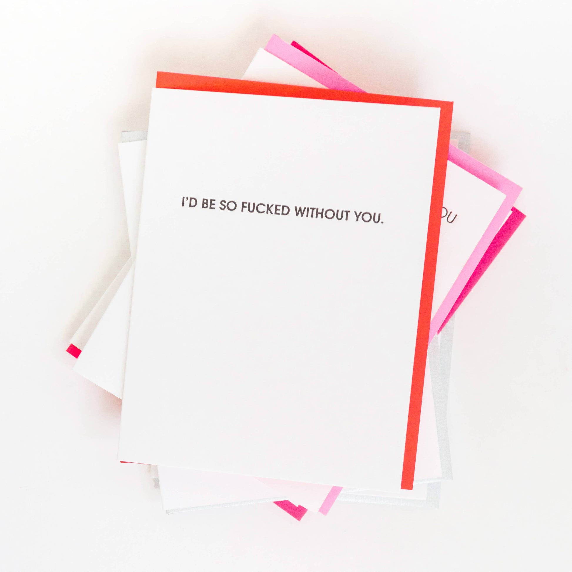 Fucked Without You Letterpress Greeting Card Chez Gagné