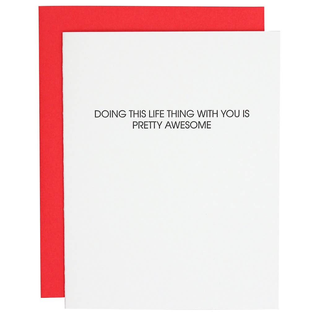 Doing Life With You Letterpress Greeting Card Chez Gagné