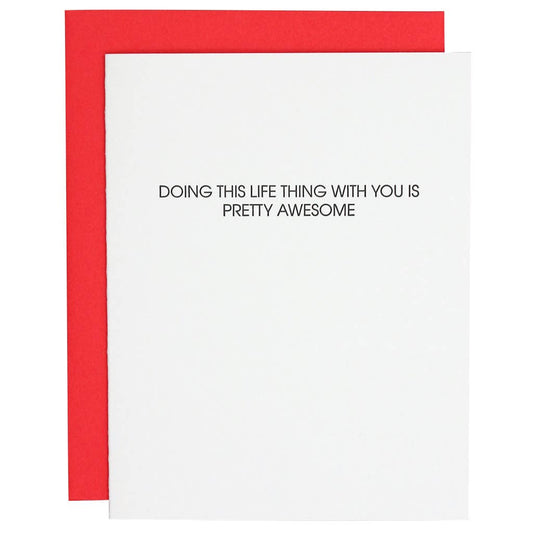 Doing Life With You Letterpress Greeting Card Chez Gagné