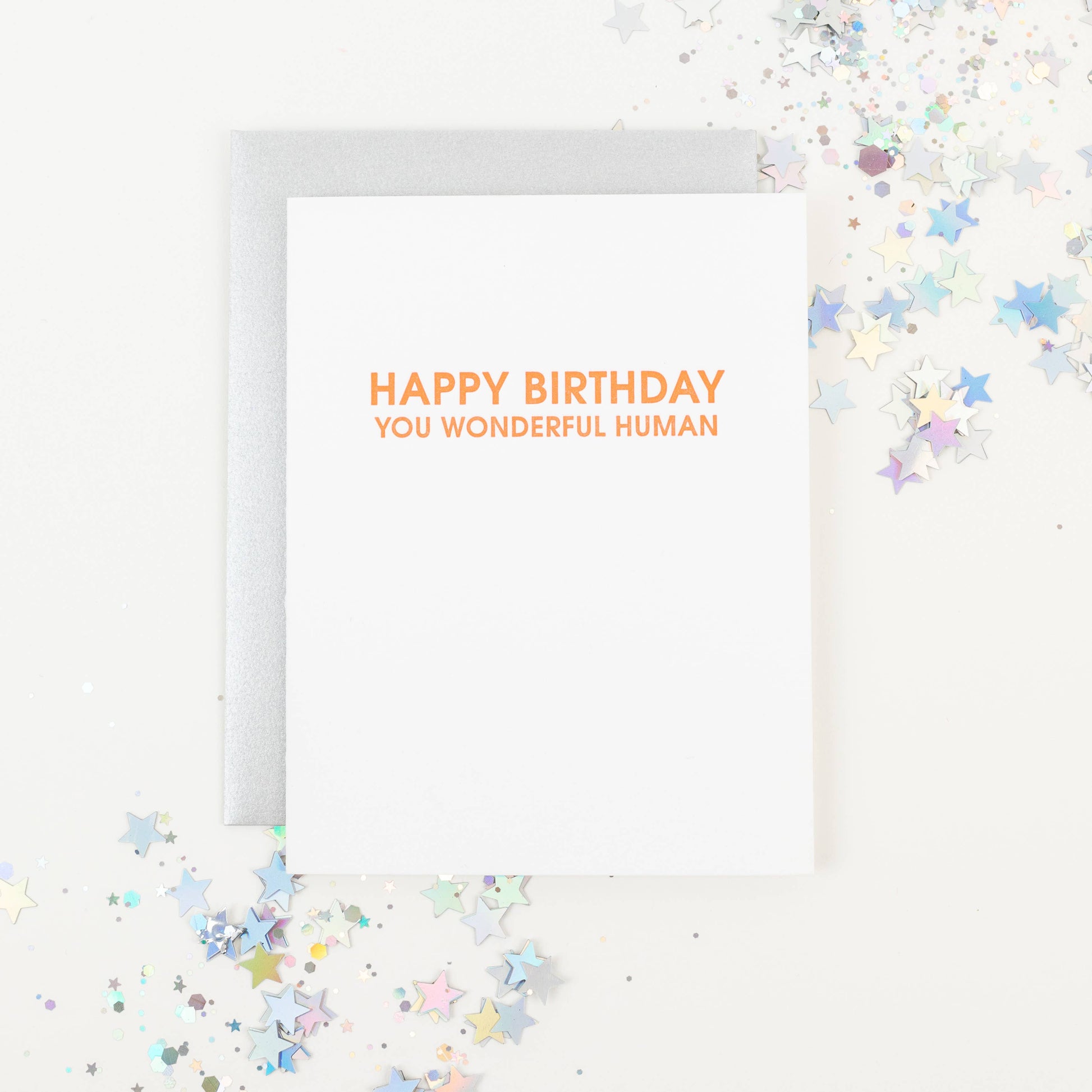 Wonderful Human Birthday Letterpress Birthday Greeting Card Chez Gagné