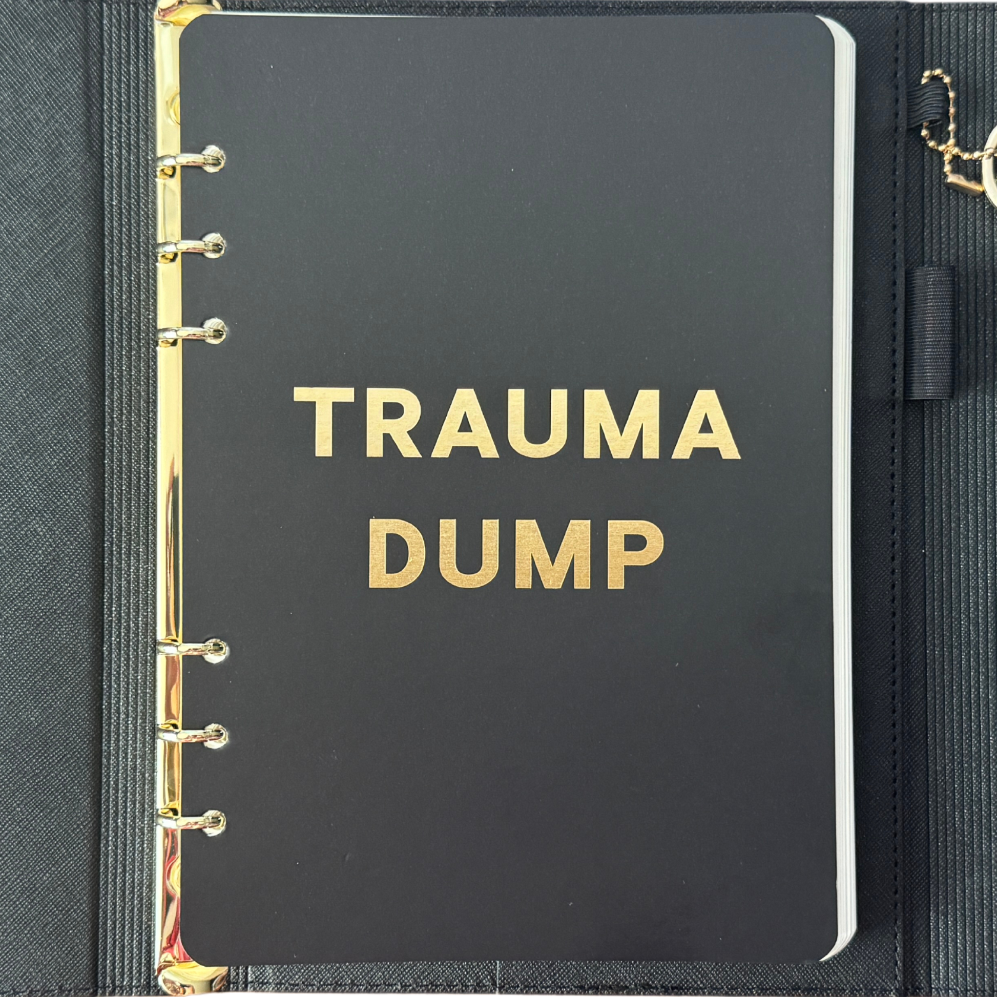 Trauma Dump Vegan Leather Journal Folio (gifts, journals) FUN CLUB