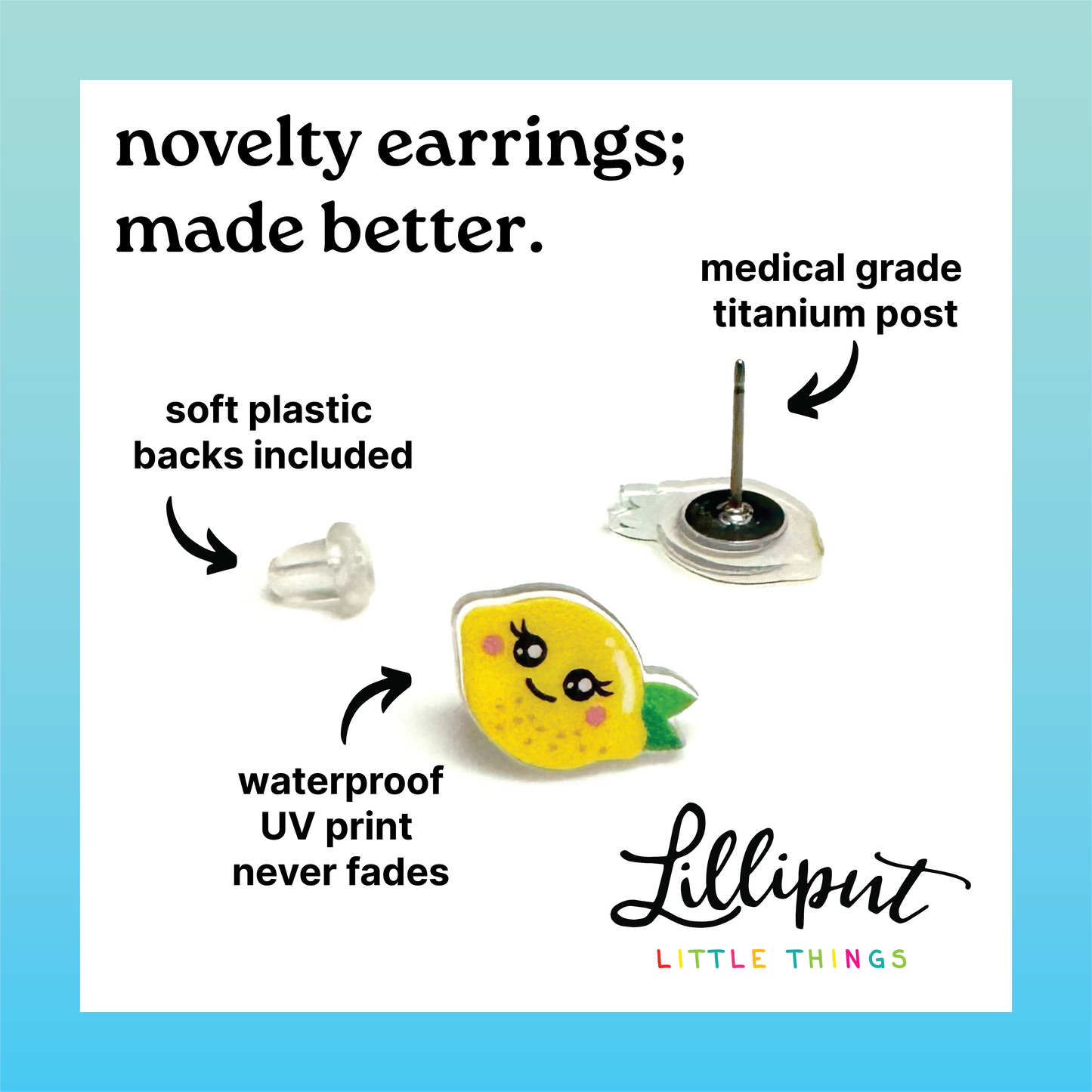 Pickle Earrings // Quirky Earrings Lilliput Little Things