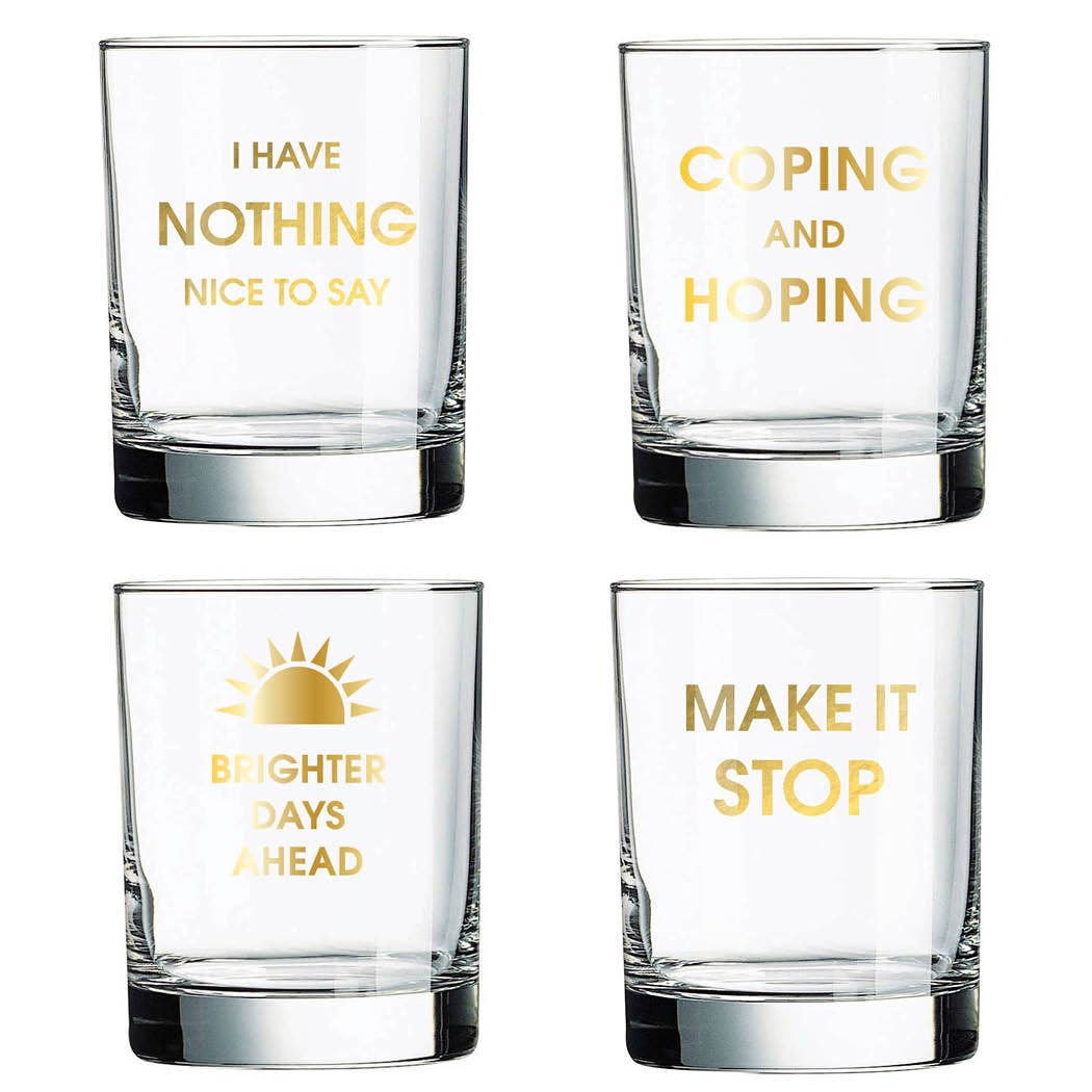 Coping & Hoping Rocks Glass Mixed Case Pack Chez Gagné