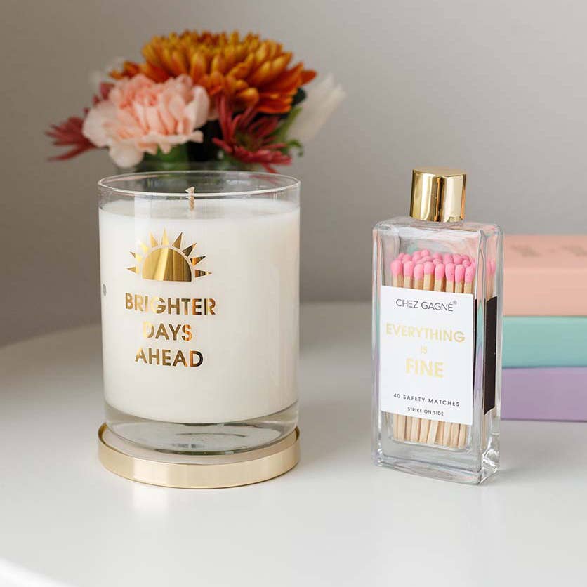 Everything is Fine Matches - Glass Bottle Matchsticks Light Pink Chez Gagné