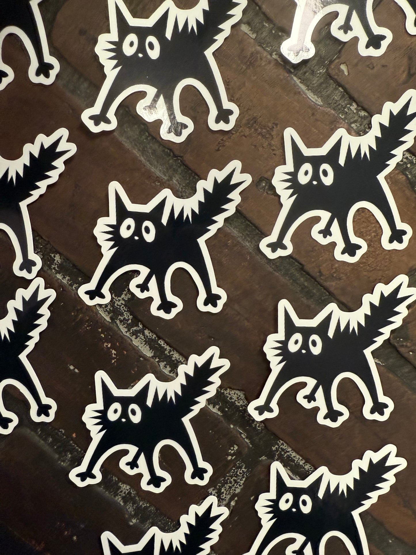 Black Cat 3" Sticker