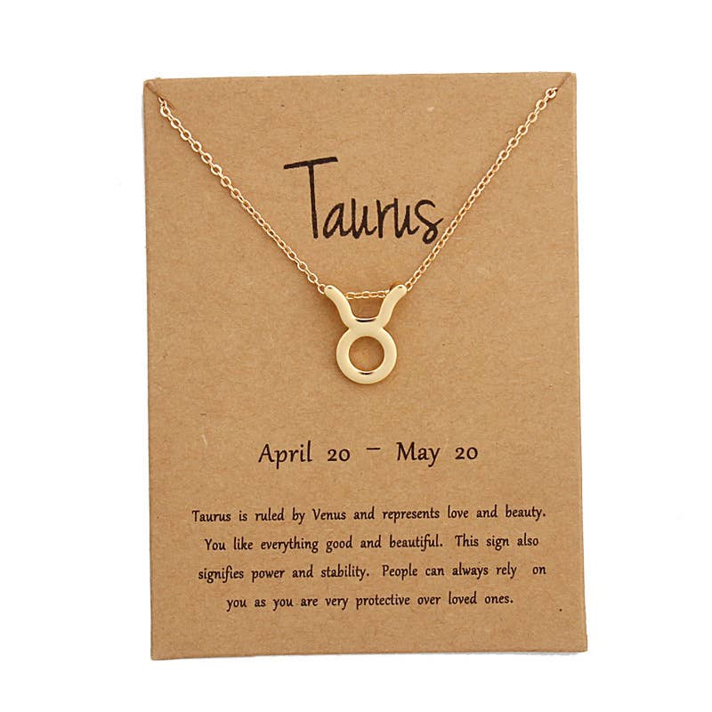 Dainty Zodiac Gold Necklace