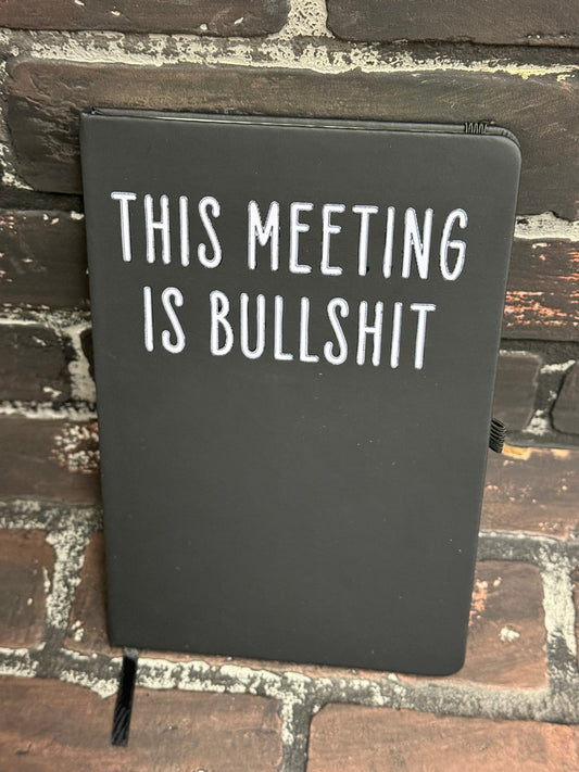 This Meeting is Bullshit, People I want to punch in the face chapter 1, or Shit I need to Google, Black Lined Journal Three Black Cats