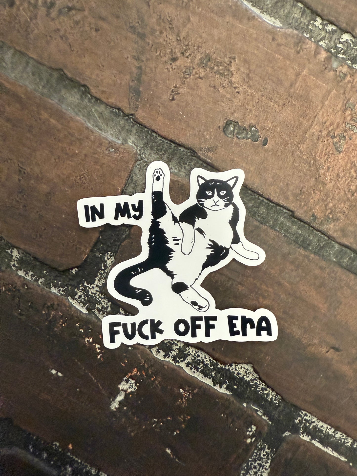 In My F*ck Off Era | 3" Glossy Cat Sticker