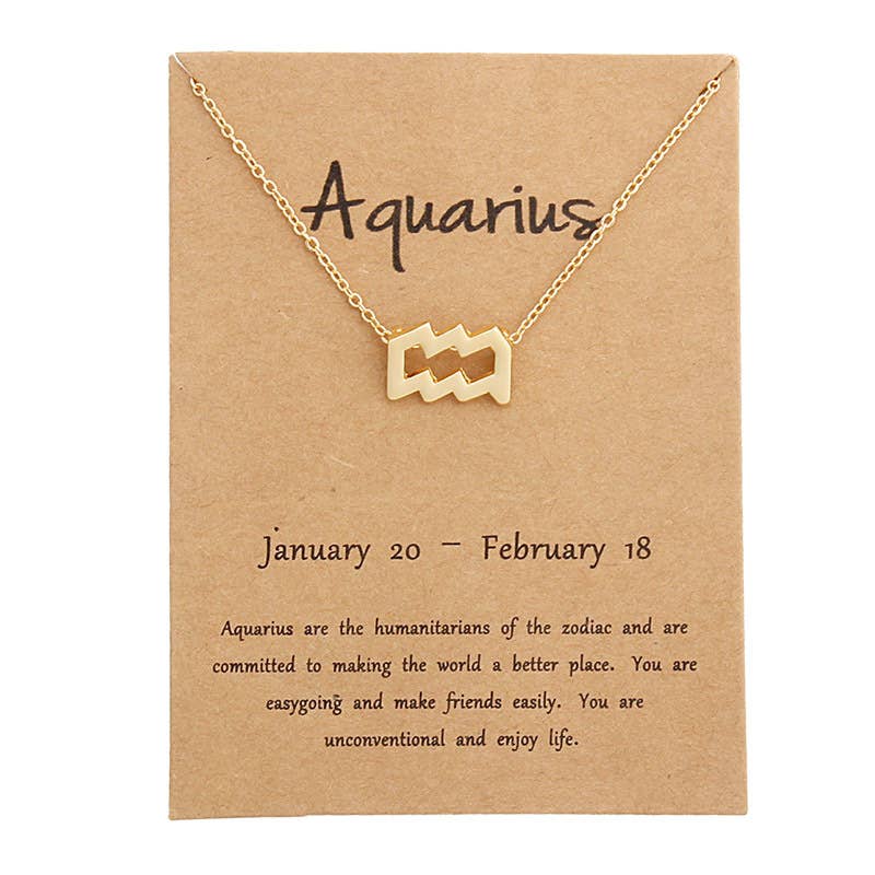 Dainty Zodiac Gold Necklace