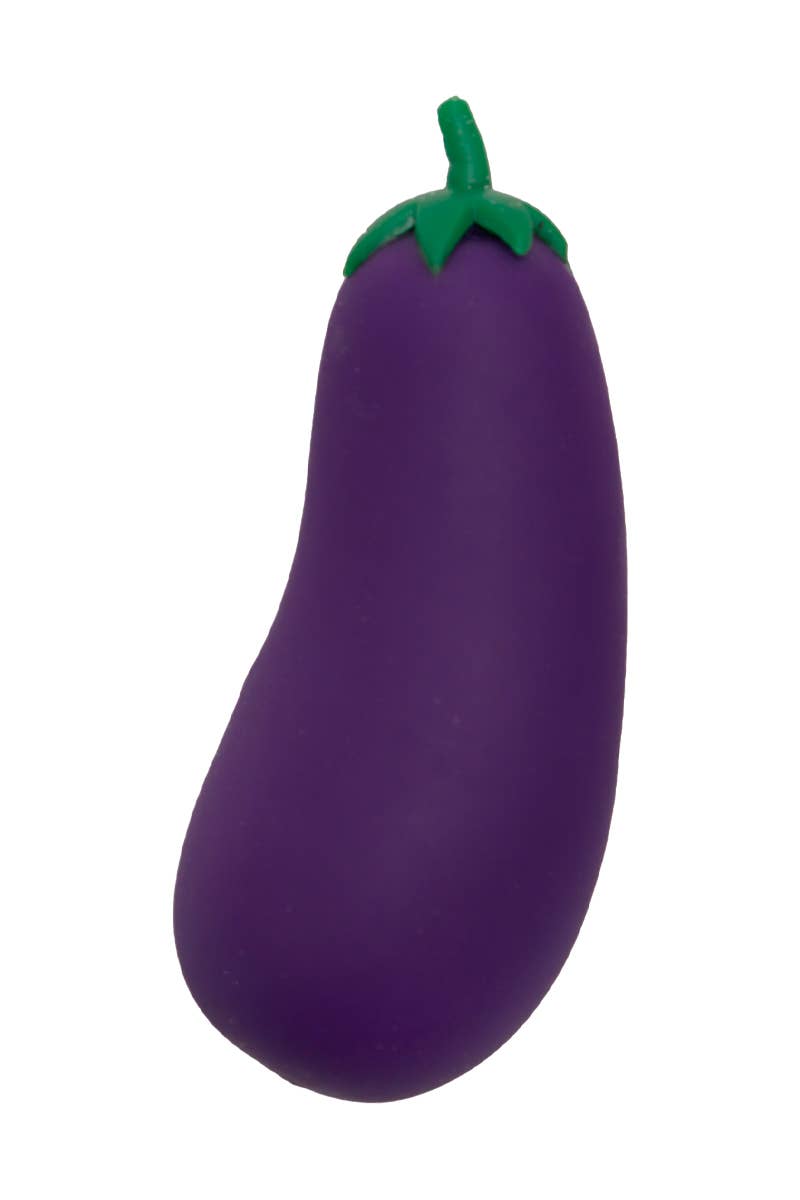 Eggplant Sand Filled Stretch Pull Soft Squishy Toy Cap Zone