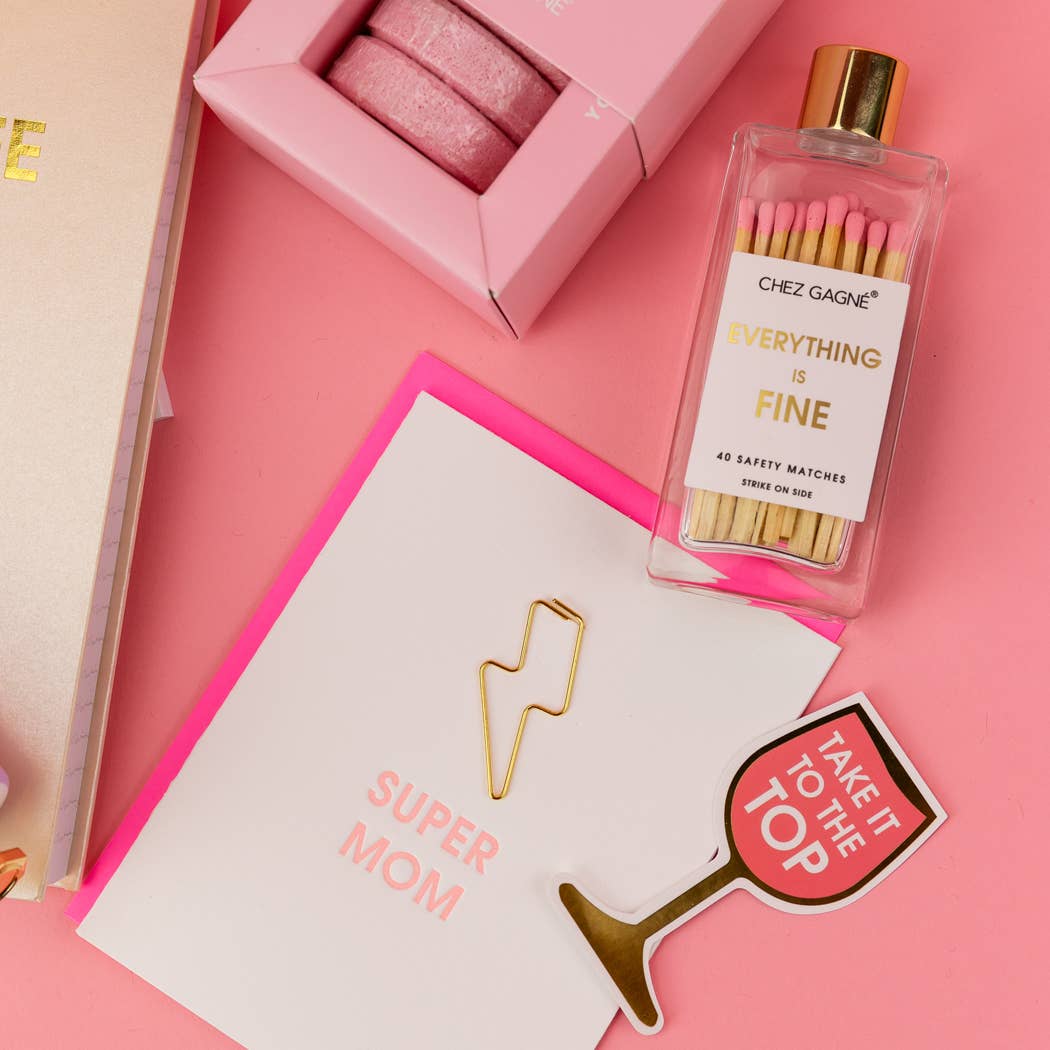 Everything is Fine Matches - Glass Bottle Matchsticks Light Pink Chez Gagné