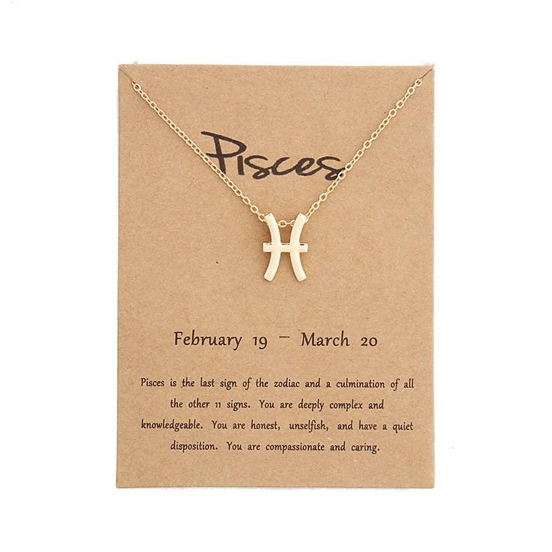 Dainty Zodiac Gold Necklace