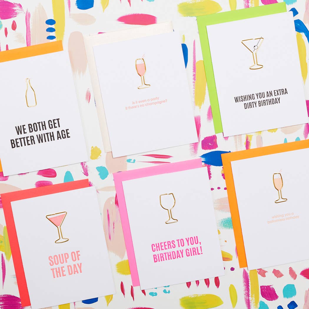 Extra Dirty Birthday Paper Clip Letterpress Greeting Card Chez Gagné
